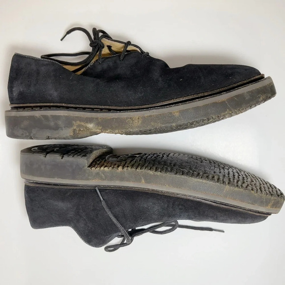 Heschung Suede Black Low Top Oxford Lace Up Shoes main image 9